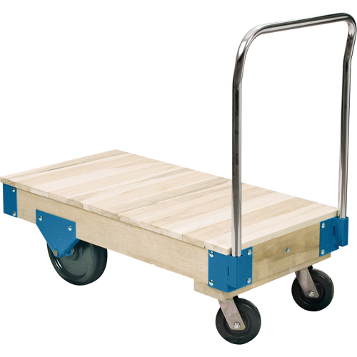 Chariots &agrave; plateforme - Chariots &agrave; plateforme tout en bois, 48" lo x 24" la, Capacit&eacute; de 3000 lb, Roues en Nylon Toolneeds Inc.