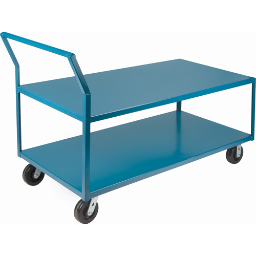 Heavy-Duty Low Profile Shop Carts, 2 Tiers, 30" W x 72" D x 41" H, 2400 lbs. Cap. Toolneeds Inc.