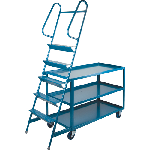 Stock Picking Carts, Steel, 24" W x 64" D, 3 Shelves, 1200 lbs. Capacity Toolneeds Inc.