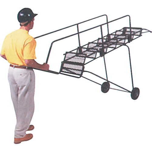 Fold-N-Store Rolling Ladders, 6 Steps, Perforated, 60" High Toolneeds Inc.