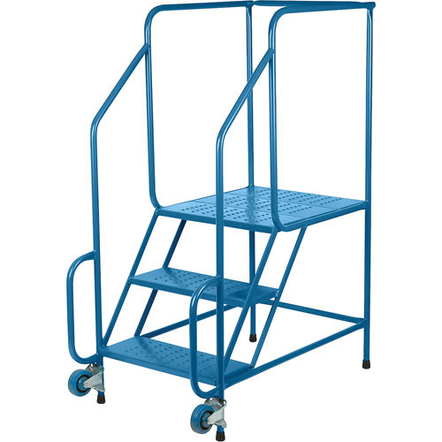 Tilt-N-Roll Ladders, Steel, 3 Steps, 22" Wide, 24" D x 27" H Top Step Toolneeds Inc.