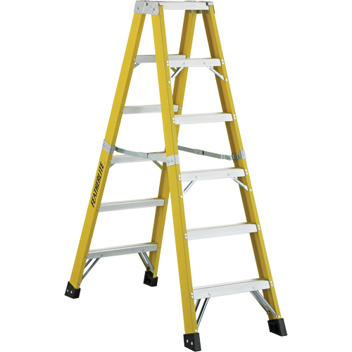6600 Series Industrial Heavy-Duty 2-Way Stepladders, Fibreglass, 300 lbs. Capacity, 6' Toolneeds Inc.