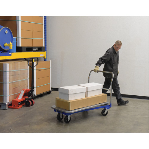Chariot &agrave; plateforme, 48" lo x 24" la x Capacit&eacute; 1500 lb, Roues en Caoutchouc moul&eacute; Toolneeds Inc.