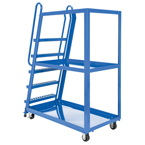 Stock Picking Cart, Steel, 27-7/8" W x 56-1/8" D, 3 Shelves, 1000 lbs. Capacity Toolneeds Inc.