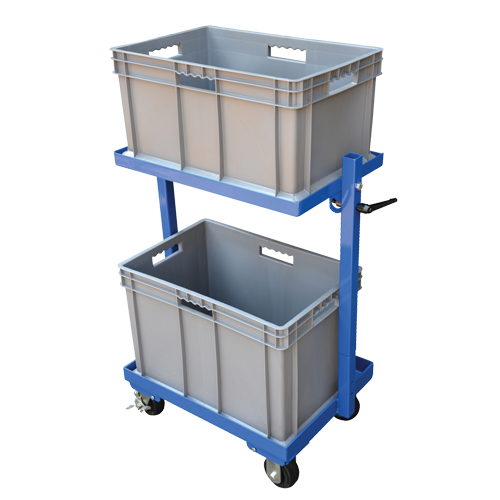 Stock Cart, Steel, 30-11/16" W x 19-1/4" D, 2 Shelves, 200 lbs. Capacity Toolneeds Inc.