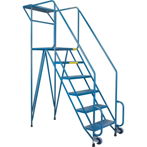 &eacute;chelles roulantes pour l'entretien et les m&eacute;caniciens, Acier, 6 Marches, Hauteur de la plateforme 57" Toolneeds Inc.