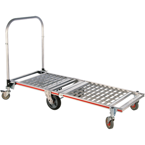 Chariot &agrave; plateforme repliable &agrave; six roues, Aluminium, 1550 lb, 61-7/8" lo x 23-1/4" la, Hauteur 39" Toolneeds Inc.