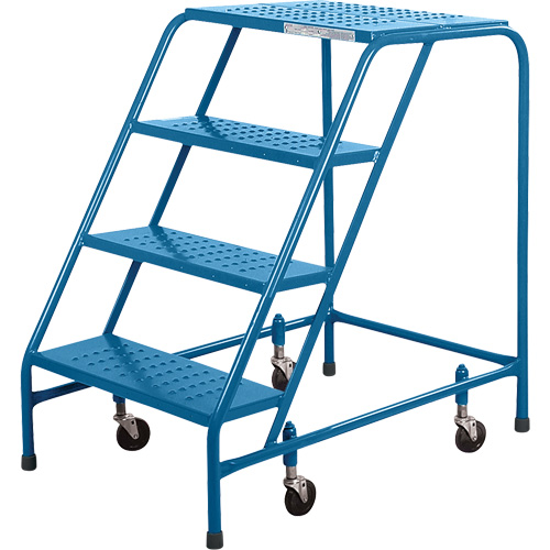 CSA Rolling Step Ladder, 4 Steps, 22" Step Width, 37" Platform Height, Steel Toolneeds Inc.