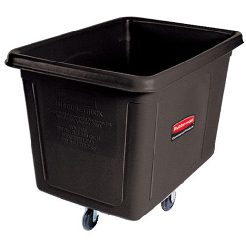 Cube Truck, Black Recycled Plastic, 38" L x 26" W x 28" H, 8 cu. Ft Volume, 300 lbs. Capacity Toolneeds Inc.