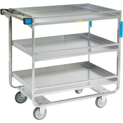 Guard Rail Carts, 3 Tiers, 23" W x 37-1/4" H x 38-5/8" D, 700 lbs. Capacity Toolneeds Inc.