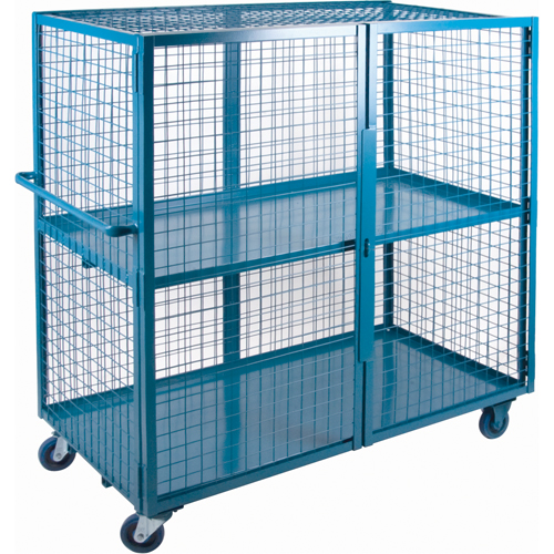 Wire Mesh Truck, 2 Tiers, 63" L x 32" W x 62.5" H, 1200 lbs. Cap. Toolneeds Inc.