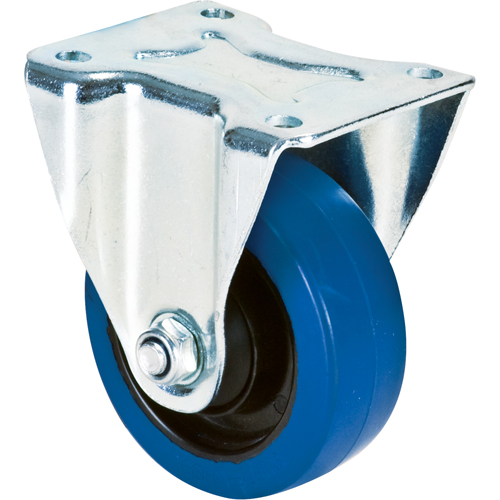 Blue Caster, Rigid, 4" (101.6 mm), Rubber, 350 lbs. (158.8 kg.) Toolneeds Inc.