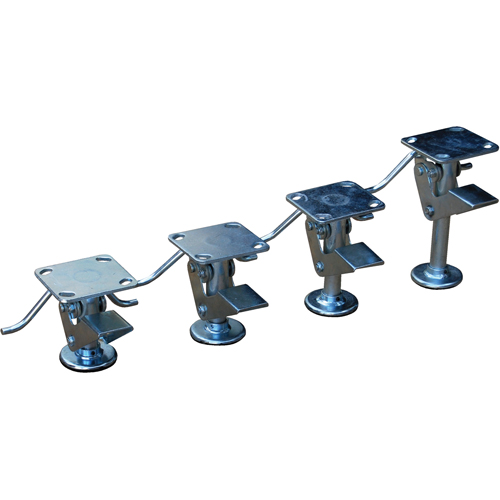 Floor Lock Brakes - Standard Duty, 6-13/16" Extended Height, 5-3/4" Retracted Height, Galvanized Toolneeds Inc.