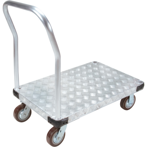 Aluminum Platform Truck, 24" W x 36" L, 3400 lbs. Cap., Polyurethane Wheels Toolneeds Inc.