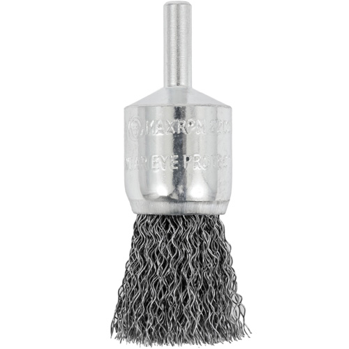 Shaft Mounted Crimped End Brush, 3/4", 0.012" Fill, 1/4" Shank Toolneeds Inc.