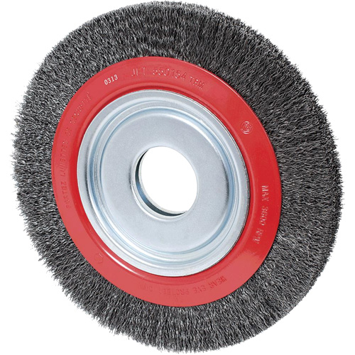Crimped Wire Wheel, 6" Dia., 0.007" Fill, 2"/1/2" - 5/8" Arbor Toolneeds Inc.