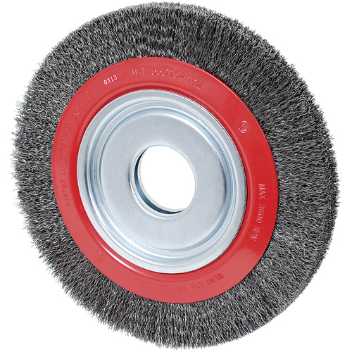 Crimped Wire Wheel, 10" Dia., 0.014" Fill, 2" Arbor Toolneeds Inc.