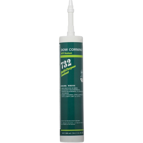 Dowsil 732 Multi-Purpose Silicone Sealant, 300 ml, Cartridge, White Toolneeds Inc.