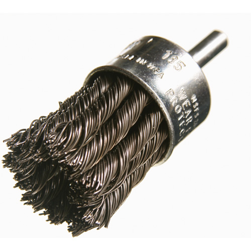 Brosses mont&eacute;es &agrave; fils nou&eacute;s, 1" dia., dia. Des fils 0,012", Tige 1/4" Toolneeds Inc.