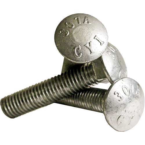 Carriage Bolt Full thread, 5/16" x 2-1/2" L, Galvanized, Coarse Toolneeds Inc.