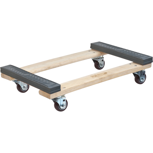 Socle roulant en bois dur &agrave; bouts avec caoutchouc, Cadre en Bois, 18" la x 24" p x 7" h, Capacit&eacute; de 900 lb Toolneeds Inc.