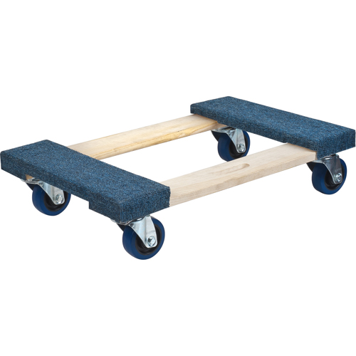 Carpeted Ends Hardwood Dolly, Wood Frame, 18" W x 30" L, 1400 lbs. Capacity Toolneeds Inc.