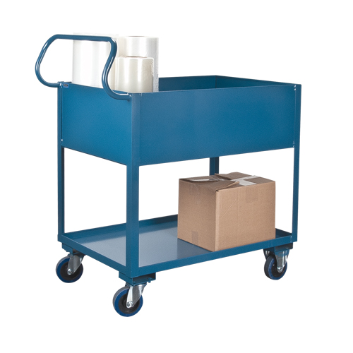 Chariots de service &agrave; bordure profonde, 2 Tiers, 24" la x 47" h x 36" p, Capacit&eacute; 1200 lb Toolneeds Inc.