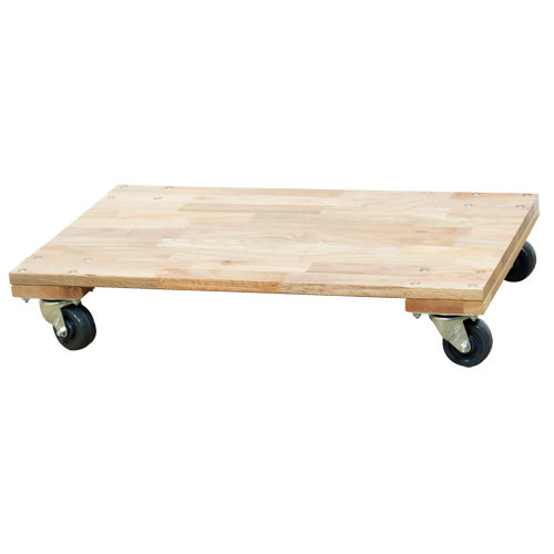 Solid Platform Wood Dolly, Rubber Wheels, 900 lbs. Capacity, 18" W x 30" D x 6" H Toolneeds Inc.