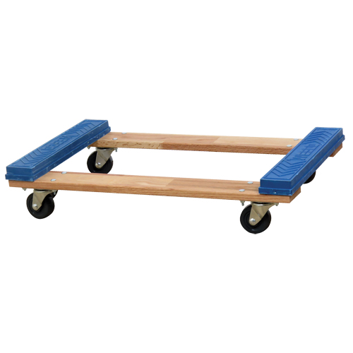 Socle roulant &agrave; plateforme ouverte avec embouts en caoutchouc, Cadre en Bois, 18" la x 30" p x 6" h, Capacit&eacute; de 900 lb Toolneeds Inc.