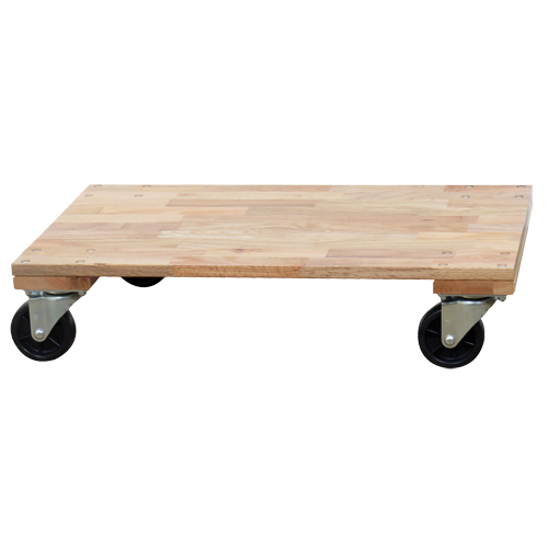 Solid Platform Wood Dolly, Rubber Wheels, 1200 lbs. Capacity, 24" W x 36" D x 7" H Toolneeds Inc.