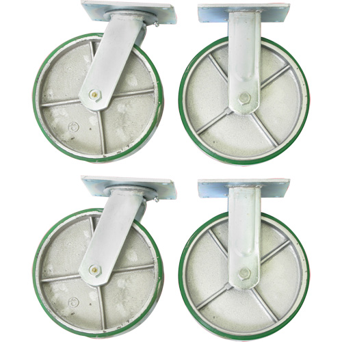 Jeu de roulettes de 8" pour chariots &agrave; plateforme Toolneeds Inc.