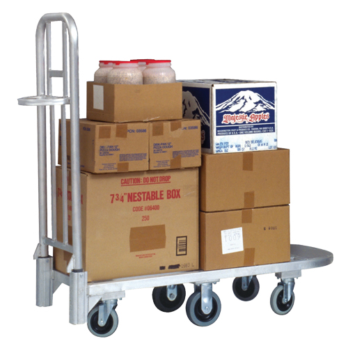 Aluminum Merchandise Cart, 20" W x 55-1/4" L, 1200 lbs. Cap., Polyurethane Wheels Toolneeds Inc.