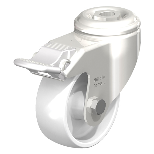 Stainless Steel Nylon Caster, Swivel with Brake, 5" (127 mm) Dia., 265 lbs. (120 kg.) Capacity Toolneeds Inc.