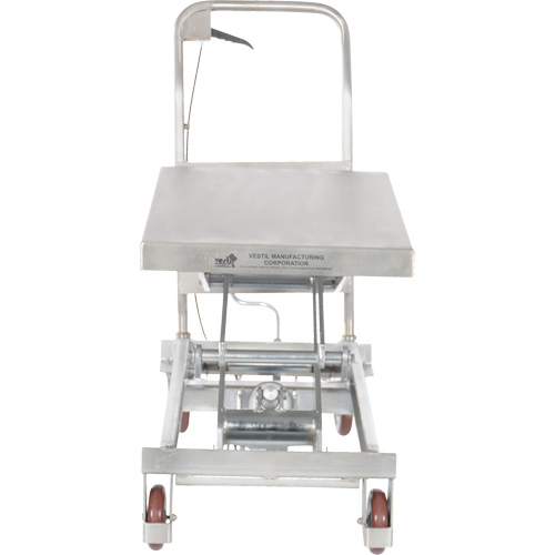 Manual Hydraulic Scissor Lift Table, 35-1/2" L x 20" W, Partial Stainless Steel, 800 lbs. Capacity Toolneeds Inc.