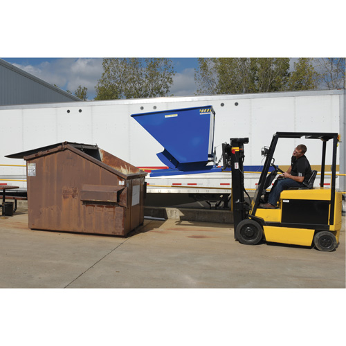 Self-Dumping Hopper, Steel, 3 cu.yd., Blue Toolneeds Inc.