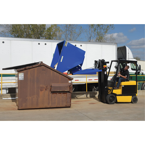Self-Dumping Hopper, Steel, 3 cu.yd., Blue Toolneeds Inc.
