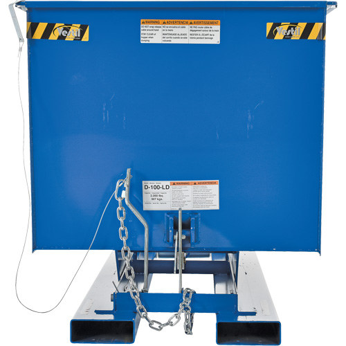 Conteneur autobasculeur, Acier, 1 vg³, Bleu Toolneeds Inc.