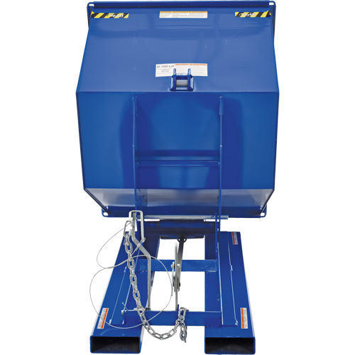 Conteneur autobasculeur, Acier, 1 vg³, Bleu Toolneeds Inc.