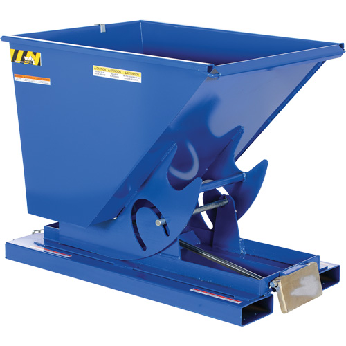 Self-Dumping Hopper, Steel, 1/2 cu.yd., Blue Toolneeds Inc.