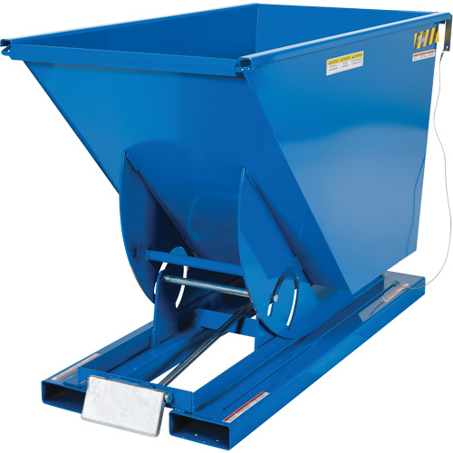 Self-Dumping Hopper, Steel, 3/4 cu.yd., Blue Toolneeds Inc.