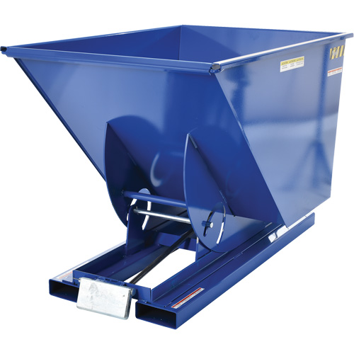 Self-Dumping Hopper, Steel, 1 cu.yd., Blue Toolneeds Inc.