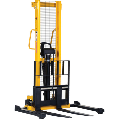 Manual Hydraulic Stacker, Hand Pump Operated, 2000 lbs. Capacity, 35" Max Lift Toolneeds Inc.