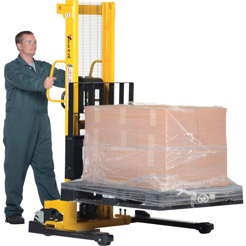 Manual Hydraulic Stacker, Hand Pump Operated, 2000 lbs. Capacity, 35" Max Lift Toolneeds Inc.