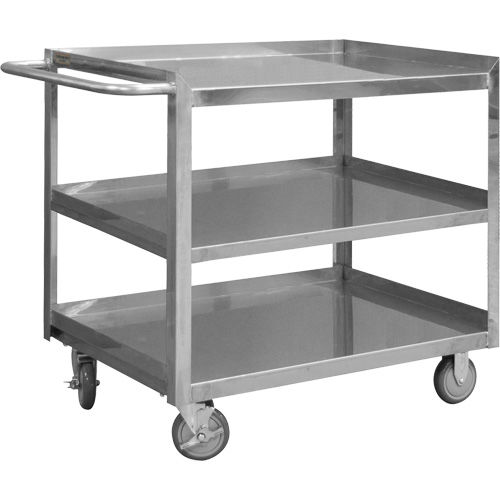 Industrial Grade Shelf Cart, 3 Tiers, 30-1/8" W x 35" H x 66" D, 1200 lbs. Capacity Toolneeds Inc.