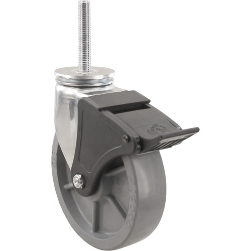 Emaxx Envirothane Caster, Swivel with Brake, 4" (101.6 mm) Dia., 1000 lbs. (453.6 kg.) Capacity Toolneeds Inc.