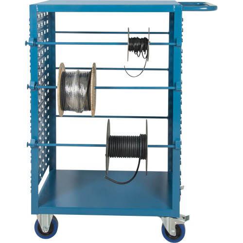 Mobile Wire Spool Cart, Steel, 6 Rod, 21" W x 48" H x 38" D, 1200 lbs. Capacity Toolneeds Inc.