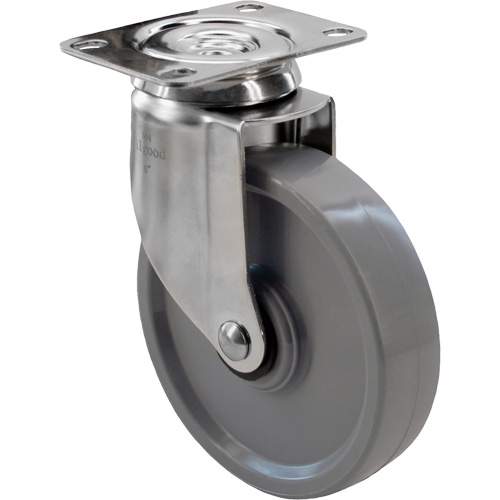 2309 Caster, Swivel, 4" (101.6 mm), Envirothane Grey, 350 lbs. (158.8 kg.) Toolneeds Inc.