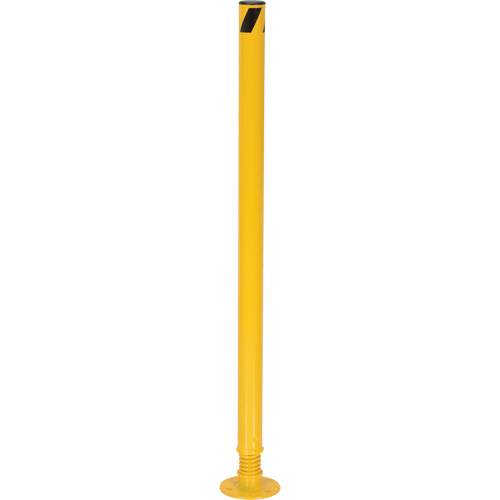 Spring Loaded Bollard, Steel, 42" H x 2-1/8" W, Yellow Toolneeds Inc.