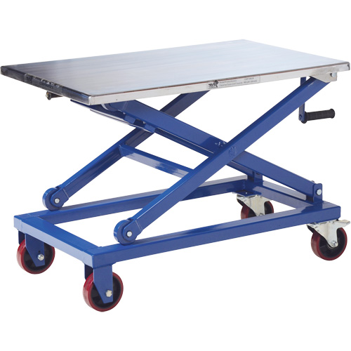 Manual Scissor Lift Table, 37" L x 23-1/2" W, Steel, 660 lbs. Capacity Toolneeds Inc.