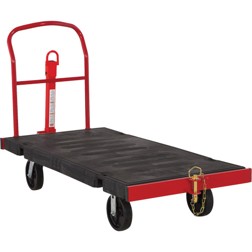 Towable Platform Cart, 64-1/4" L x 30-1/2" W, 2500 lbs. Cap., Polyolefin Wheels Toolneeds Inc.